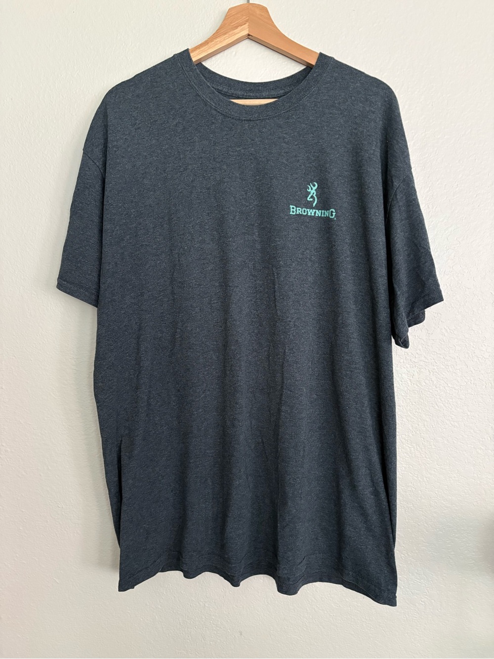 Browning Charcoal Tee with Mint Chest Logo